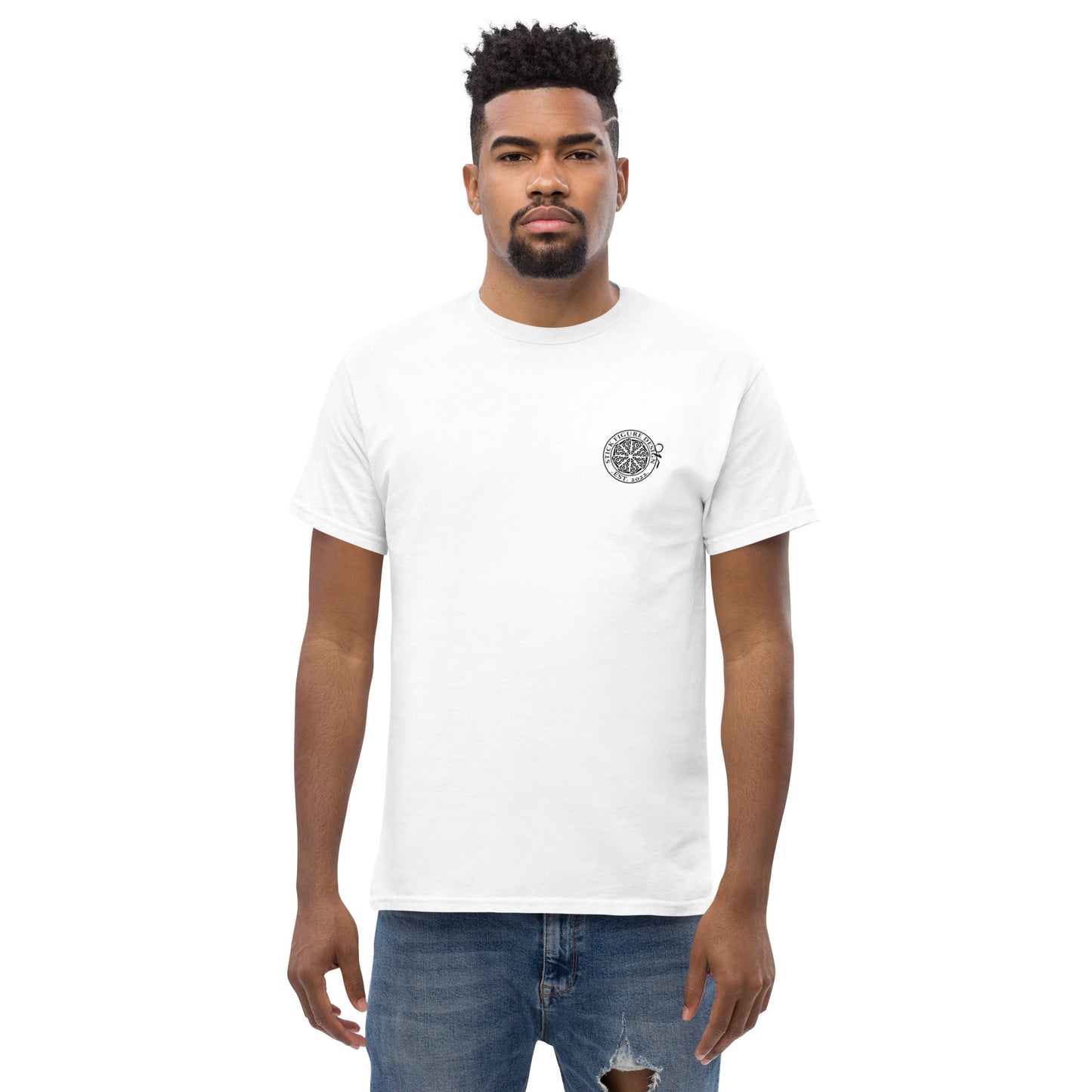 Stick Figure Design Logo Men's classic tee