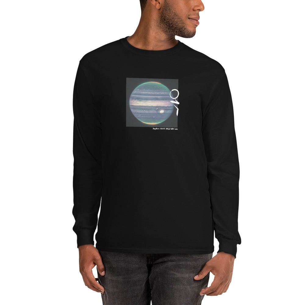 Jupiter's auroras JWST 2022 Black Men’s Long Sleeve Shirt