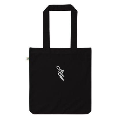 Embroidered Ollie, Organic fashion tote bag