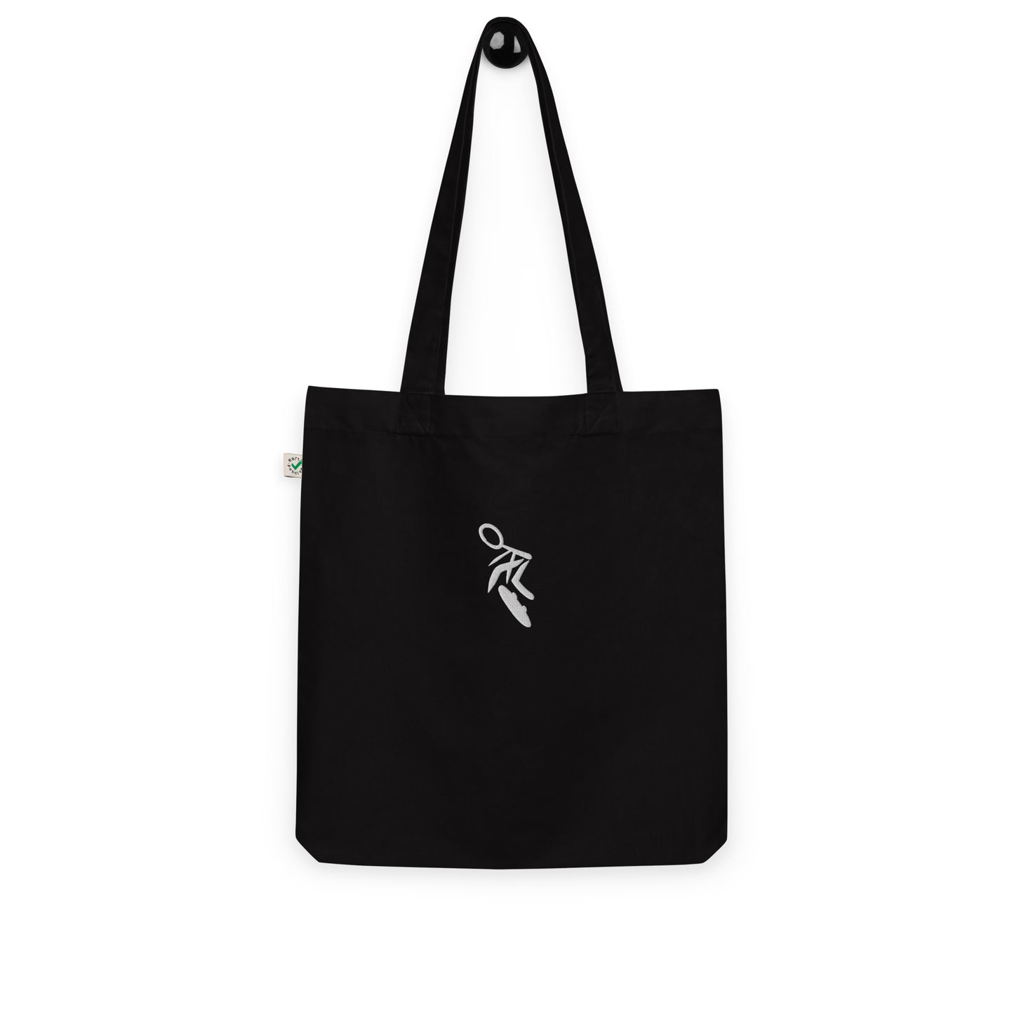 Embroidered Ollie, Organic fashion tote bag