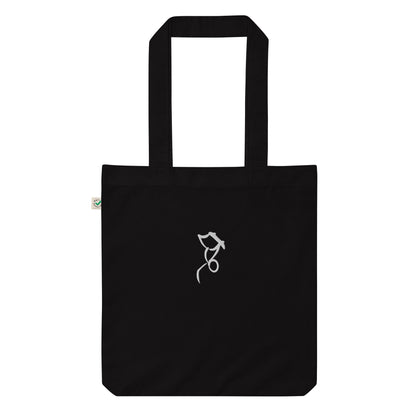 Embroidered Skater Organic fashion tote bag