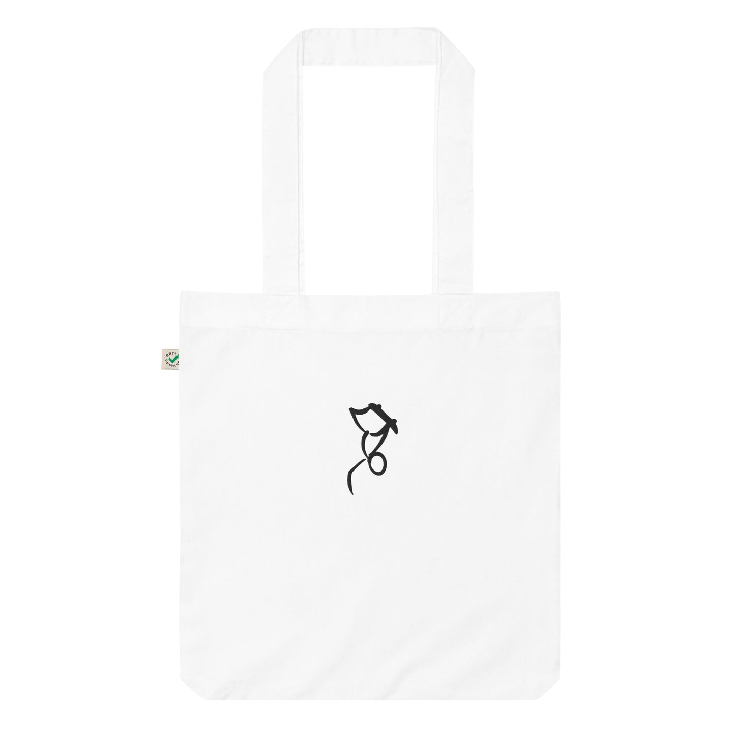 Embroidered Skater Organic fashion tote bag