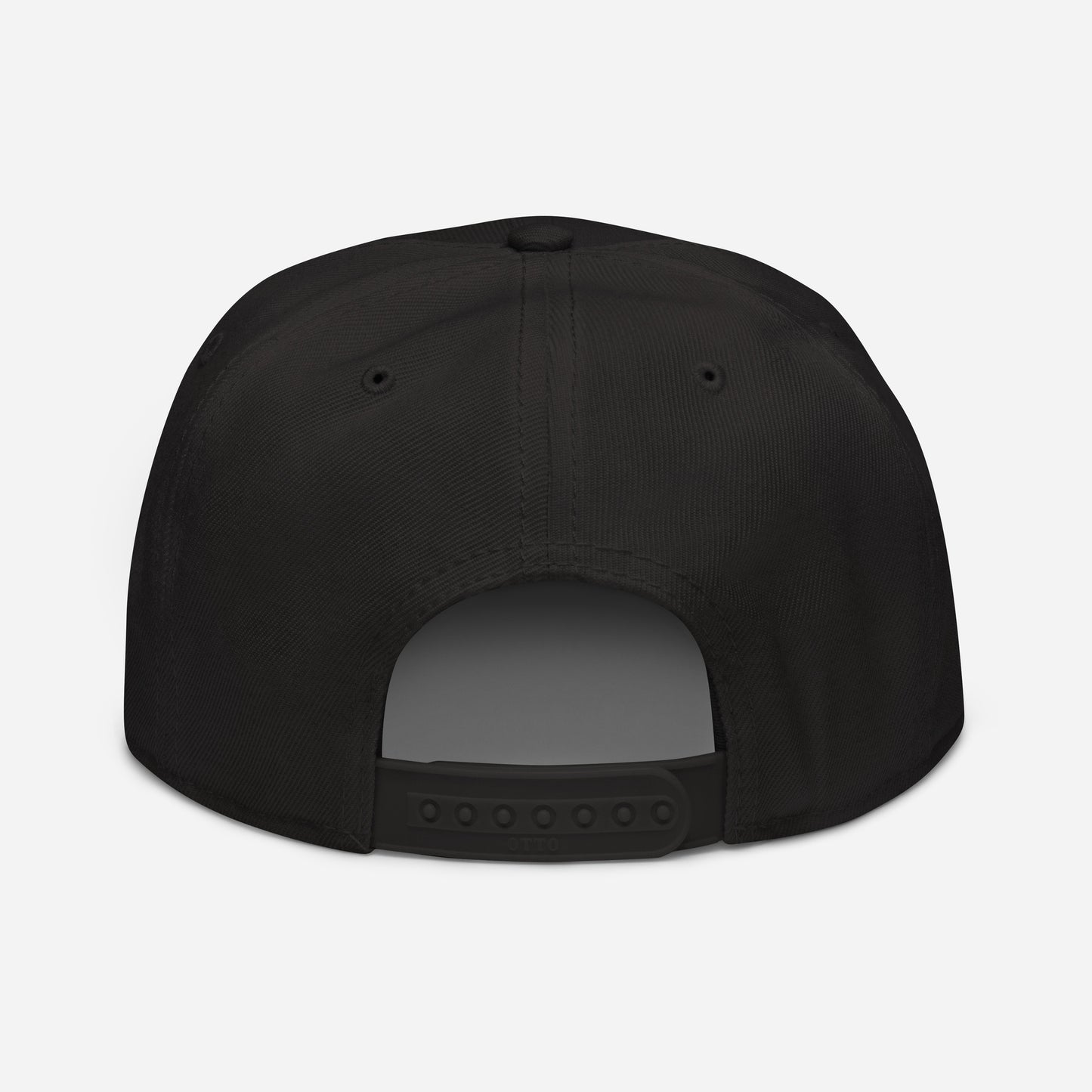 Stick Figure Design Black Snapback Hat