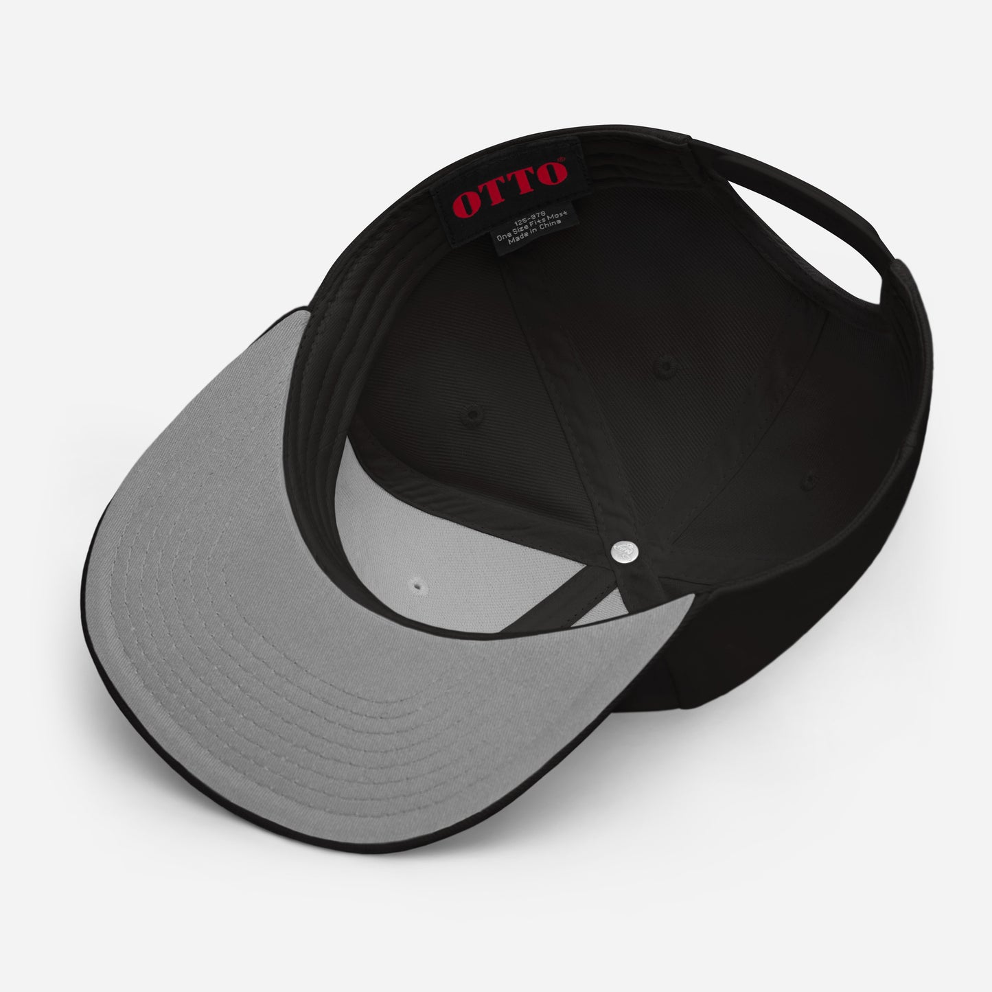 Stick Figure Design Black Snapback Hat