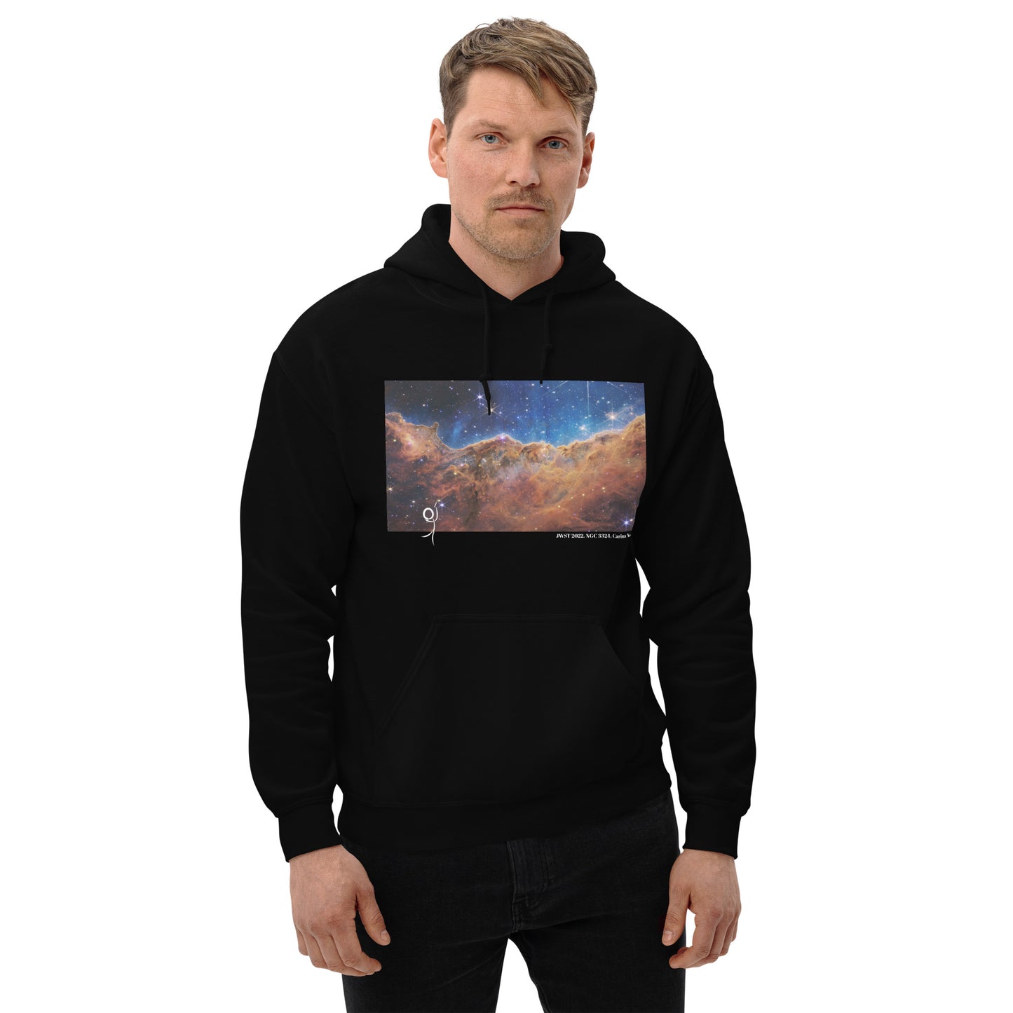 Birth Of Stars, JWST 2022. NGC 3324, Carina Nebula. Black Hoodie