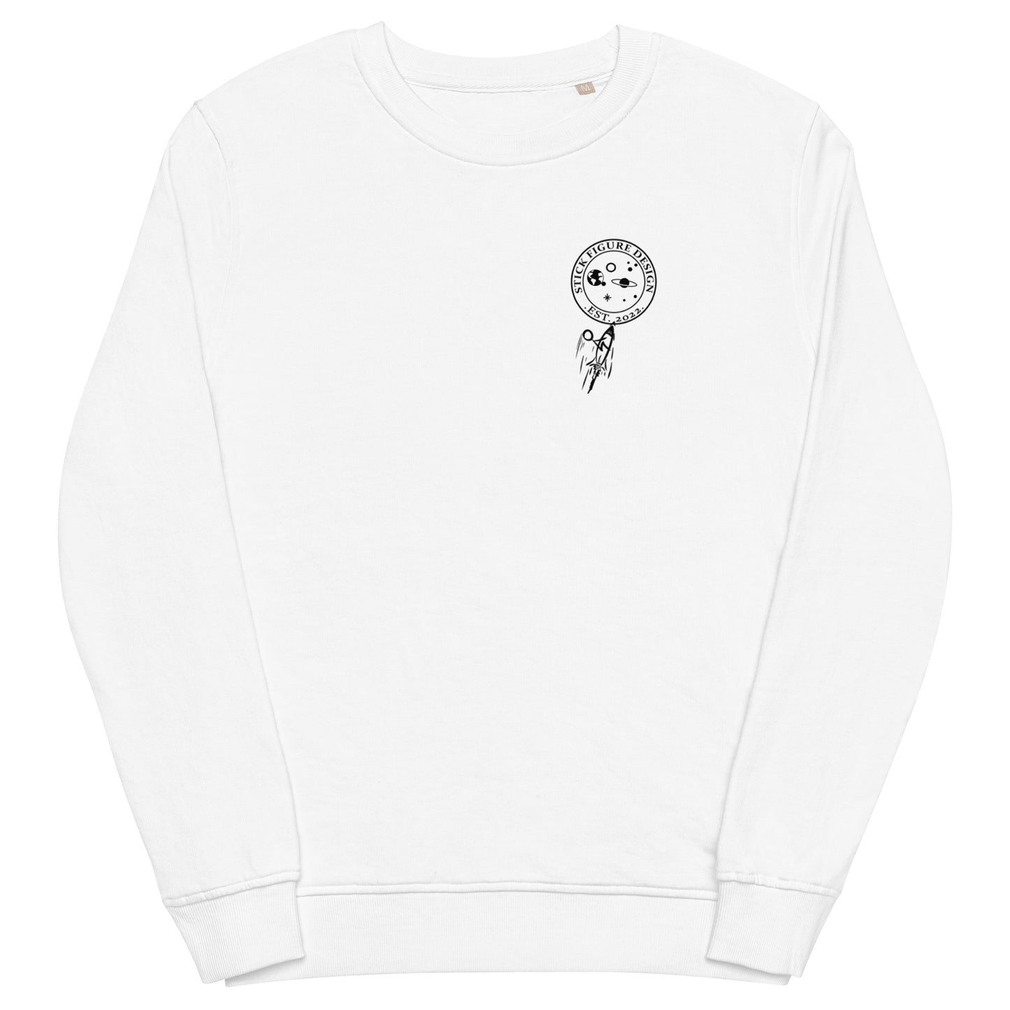 Mission to the Stars, A Stick Figure Design Launch,Organic sweatshirt